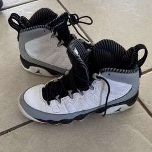 Jordan Baron 9’s Kids' Black and White Sneakers